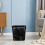 Modern Oval Trash Can Plastic Narrow Garbage Bin Stain Resistant for Homeowners 1Set 8