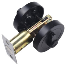 Black Door Lock Brushed Nickel Handles Single Cylinder Front Exterior Doors