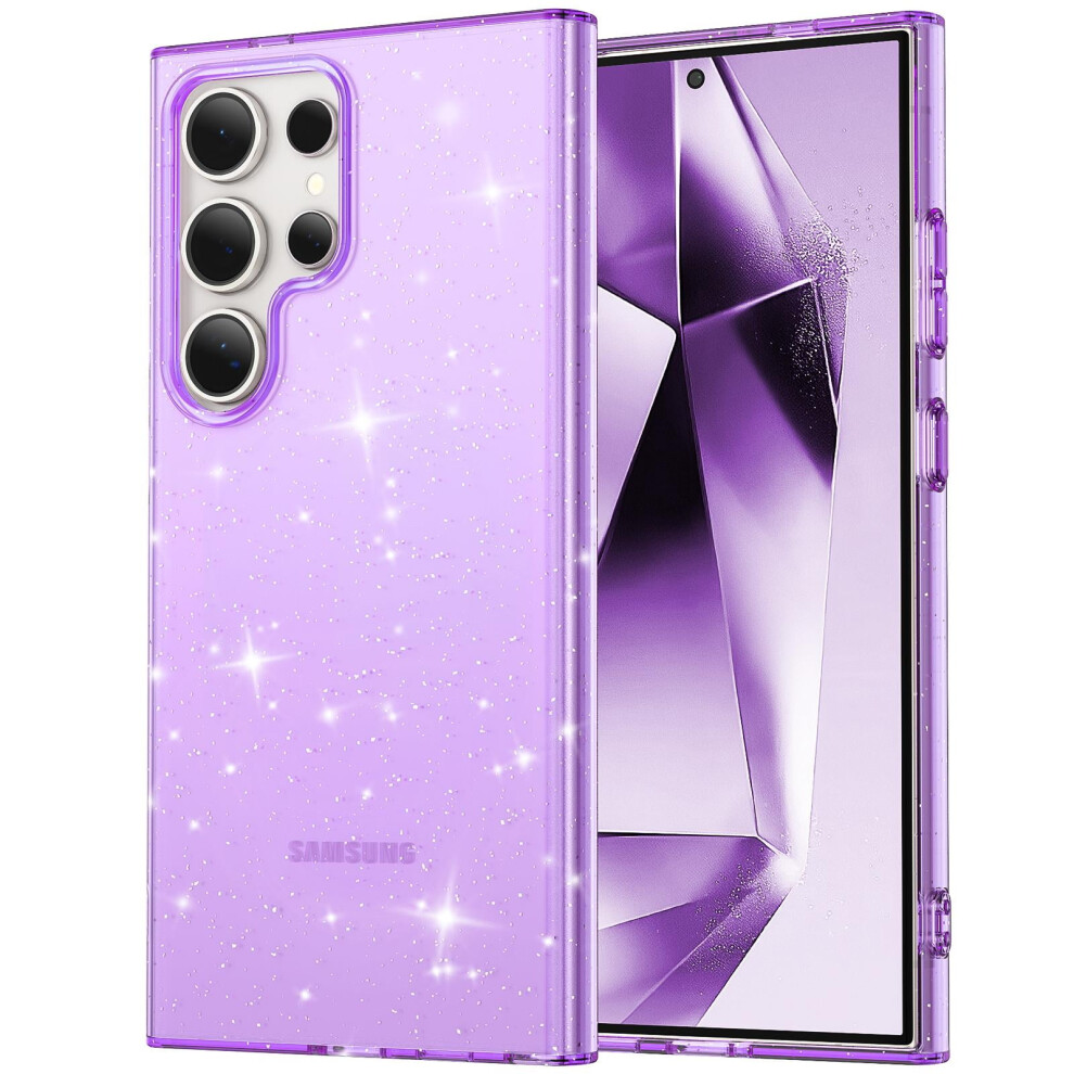 Compatible With Samsung Galaxy A16 5G Â Bling Sparkle Clear Rugged Case, Military-Grade Drop Protection, Anti-Yellowing Glitter Cover Purple 9193271260905