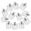 100Pc6mm καπάκι με χάντρες για DIY κατασκευή κοσμημάτων βραχιολιών, λευκό 1