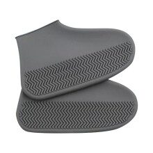 Capas de sapato impermeáveis, antiderrapantes e resistentes à água, em silicone, para chuva, para crianças, homens e mulheres, cinza, tamanho P.