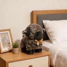 Curly Sheep Plush Toy Grey 23 cm