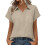 Women's V-Neck Button-Front Long Sleeve Blouse 1