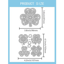 2Pcs Saint Patrick's Day Shamrock Metal Die Cuts, Compatible with Scrapbooking & Photo Album Making, 96–107x87–103x0.8mm