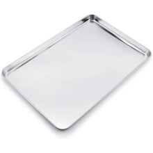 Baking Sheet, Yayun Stainless Steel Baking Tray Cookie Sheet Oven Pan Rectangle Size 16 x 12 x 1 inch, Thick & Sturdy,No Rust, Dishwasher Safe,1 Pcs