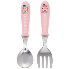 3Ensembles Ensemble Couverts Bébé Rose Tableware Portable Sécurisé ABS