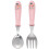 3Ensembles Ensemble Couverts Bébé Rose Tableware Portable Sécurisé ABS 1