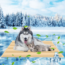 Pet Cooling Mat with Ice Gel, Waterproof & Foldable for Dogs & Cats – Compatible with Summer Heat