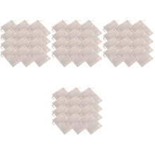 48Pièces Sacs Pochons Beige Tissu Lin Cordelettes Fermables
