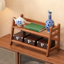 2-Tier Wooden Shelf Organizer for Kitchen Bathroom Office