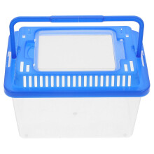 Desktop Small Fish Tank Mini Fish Tank ABS Blue Portable with Lid 1Pcs