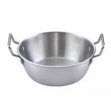 Bol à double poignée en acier inoxydable, bol de service de 13 cm (5,1 po) de qualité alimentaire pour salades, pâtes et pique-niques en plein air