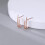 Sterling Silver Bar Open Hoop Earrings Huggie 4