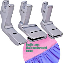 3-Pc Piping Presser Foot Set under $5, for Ruffling & Gathering, Compatible with Most Household Sewing Machines