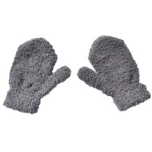 Plush Soft Winter Gloves, Fleece-Lined Mittens with Elastic Wrist, Full-Finger Warmth for Babies & Kids – 6 Colors, Dark Gray