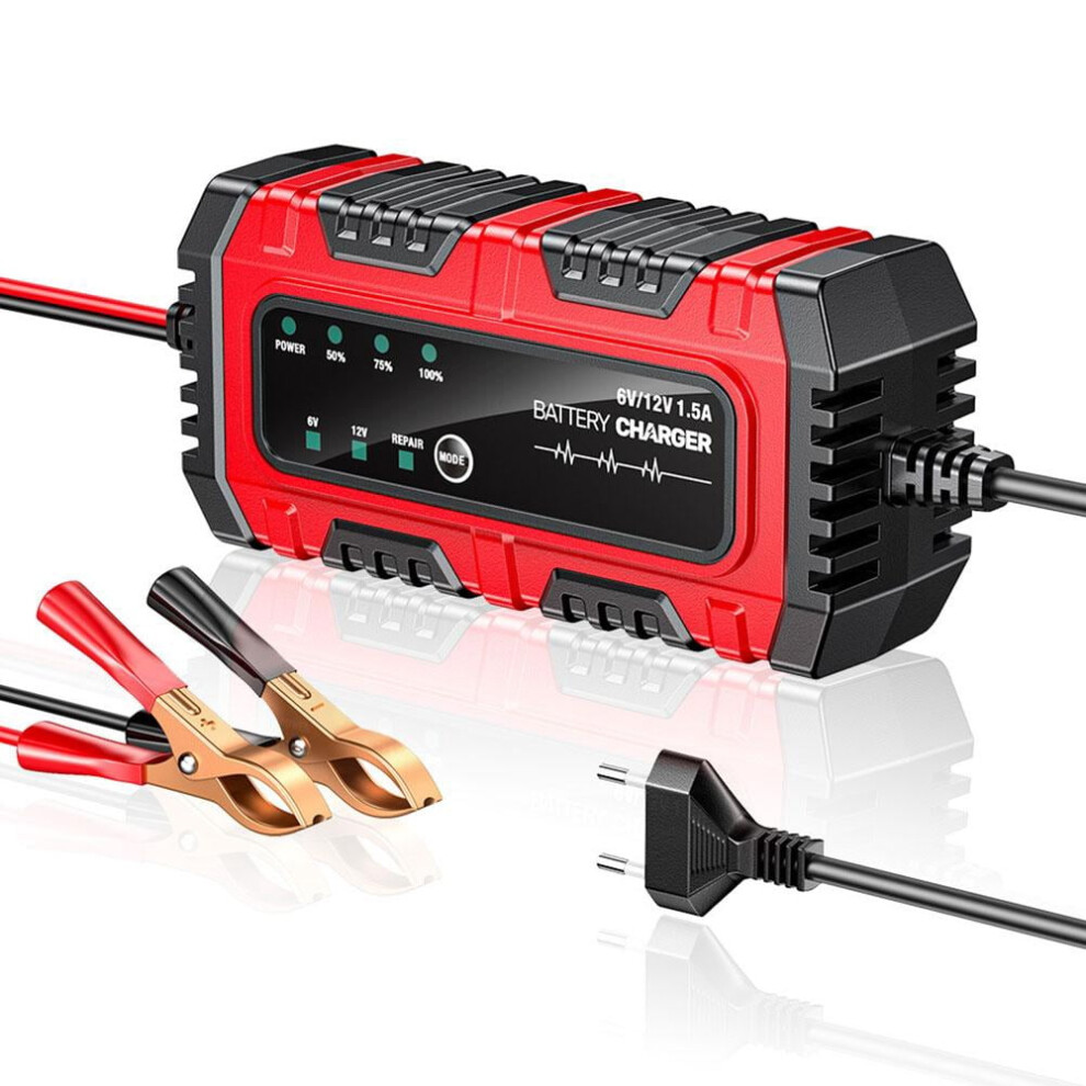 6V/12V Battery Charger, Compatible With Various Vehicles & Devices, Smart Control, Pulse Reconditioning 9483153219665