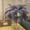 Feather Table Lamp 3 Color Dimmable Touch Bedside Light USB Gray Modern Decor 4