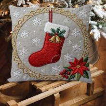 Housse de coussin rouge de Noël 45 x 45 cm (version améliorée) - Décoration bonhomme de neige pour canapé - Coussin en lin avec imitation