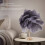 Feather Table Lamp 3 Color Dimmable Touch Bedside Light USB Gray Modern Decor 6