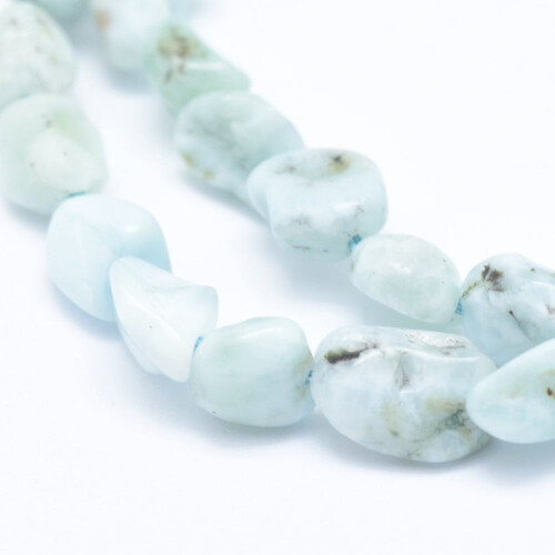 Fios de contas de larimar natural, pedra rolada, 5~11x5~7mm, furo: 1mm, 15,3 polegadas~15,7 polegadas (39~40cm) 2