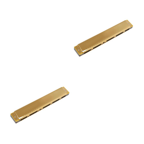 2Pièces Harmonica Musical 28 Trous Acier ABS Pour Initiation