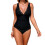 Women's solid color one-piece swimsuit with built-in bra 4