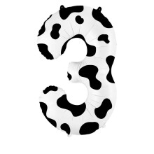 Ballon en aluminium de 101,6 cm (40 pouces) avec chiffre et motif vache – Décoration d'anniversaire sur le thème de la ferme pour enfants et