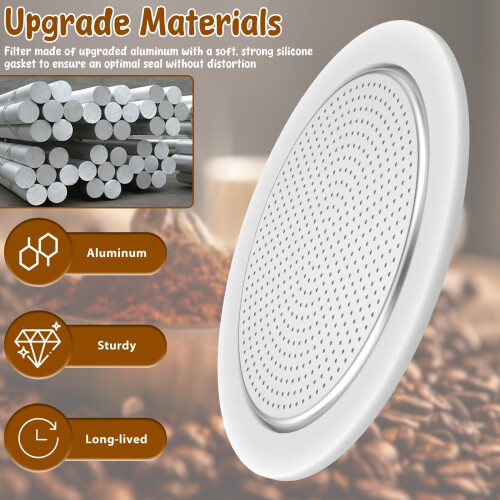 Espresso Maker Filter and Gasket Set for 6 or 12 Cup 2
