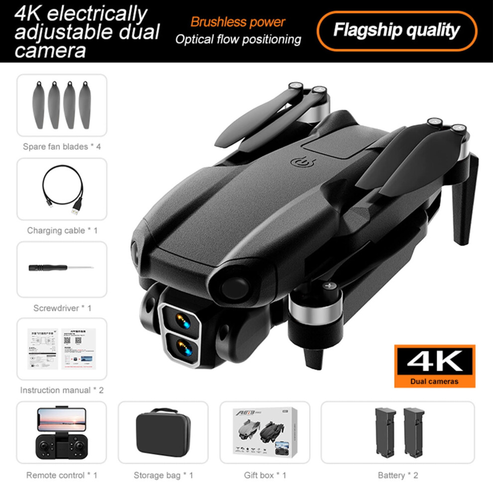 4K Camera Drone, Long-Range Brushless Motor Quadcopter, Precise Hovering System, Aerial Photography Stunt Rolls, Headless Mode Beginner Friendly