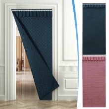 Thermal Door Curtain 1PC,35.43x78.74in,Insulated Winter Door Cover Blocks Cold Drafts Retains Heat Energy Efficient Home Weatherproofing