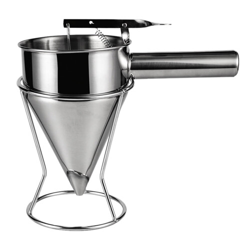Octopus Ball Funnel Kitchen Sushi DIY Piston Funnel with Rack (Silver)