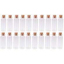 48Pièces Bouteilles Verre Mini Cork Décor Suspendu