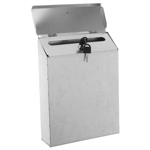 HOMEMAXS Wall Mount Donation Box with Lock, Rustic Design
