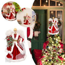Décoration de sapin de Noël avec ailes en plumes – Motif féerique, décoration intérieure pour la maison et les fêtes, décoration hivernale