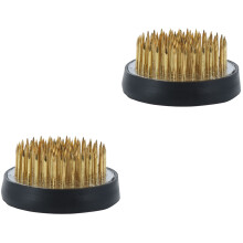 2PiĂšces Ăpingle Fleurs Cuivre Ronde Avec Protection En Caoutchouc