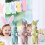 Easter bunny plush figurine with bowtie flocked desktop 2