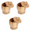 3Pièces Ensemble Pilon À Ail Couvercle En Bois Couleur Khaki 1
