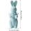 Easter bunny plush figurine with bowtie flocked desktop 4