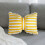 Striped Wool Decorative Pillow with Bow 19.6x13 Inch 6