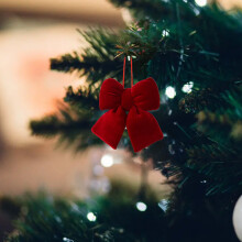 Upgraded Christmas Bow Christmas Tree Decoration Hanging Red Velvet Bow Christmas Tree Decoration X