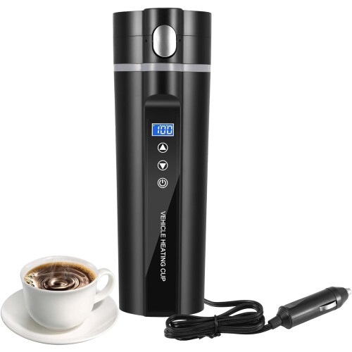Electric Kettle 450ml Portable with LCD Display Black