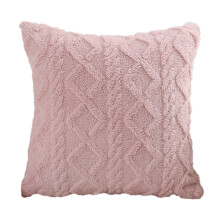 Kissen-Set aus flauschigem Samt, 45 x 45 cm, Rosa – Dekorative Sofa-/Couchkissen und Lendenwirbelstützenbezüge, kompatibel mit Standardgrößen