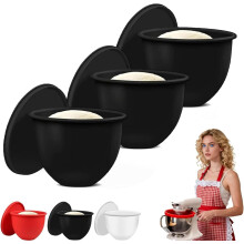 Silicone Bowl Liners for KitchenAid, Compatible with 4.5 & 5 Qt Tilt-Head Mixers, Includes Lids