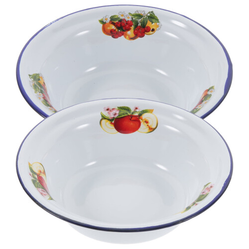 Enamel Soup Basin White 16 x 10.5 x 5 cm