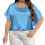 Women's Plus Size Round Neck Short Sleeve Blouse Solid Color Casual and Comfortable 2