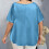Women's Plus Size Round Neck Short Sleeve Blouse Solid Color Casual and Comfortable 4
