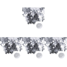 4Sets Partyaccessoires Zilveren Confetti Rond Voor Festivaldecoratie