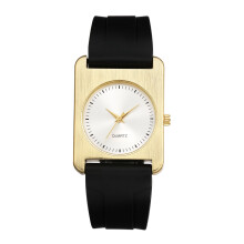 Women's Analog Quartz Watch Silicone Strap Square Dial