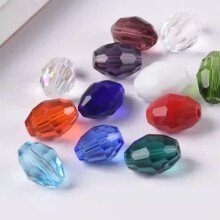 8x6mm10x8mm13x10mm Rugby Oval Faceted Crystal Glass Luźne koraliki Hurtowa partia-0# Losowo mieszane-8x6mm (30 szt.)