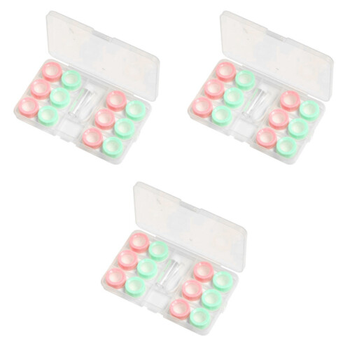 18Pièces Étui Lentilles Durable Rigide Avec Coloré